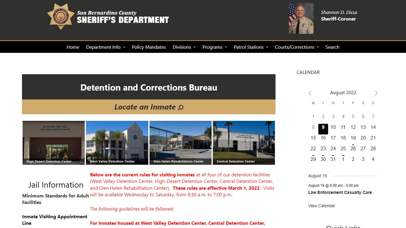 Detention and Corrections Bureau - San Bernardino County ...